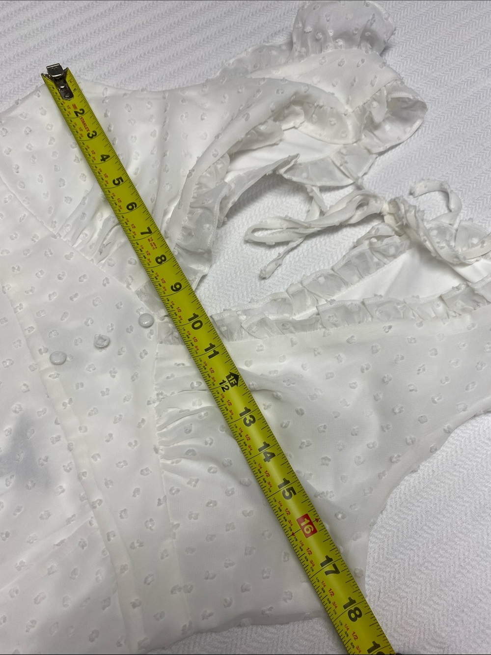 Lulu's Swiss Dot Maxi Dress Soft Girl Fairycore Beach Bridal Ivory White Large - Picture 14 of 15